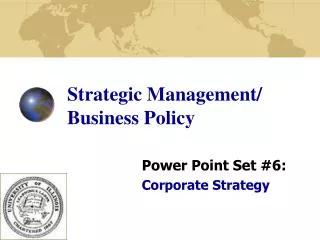 Strategic Management/ Business Policy