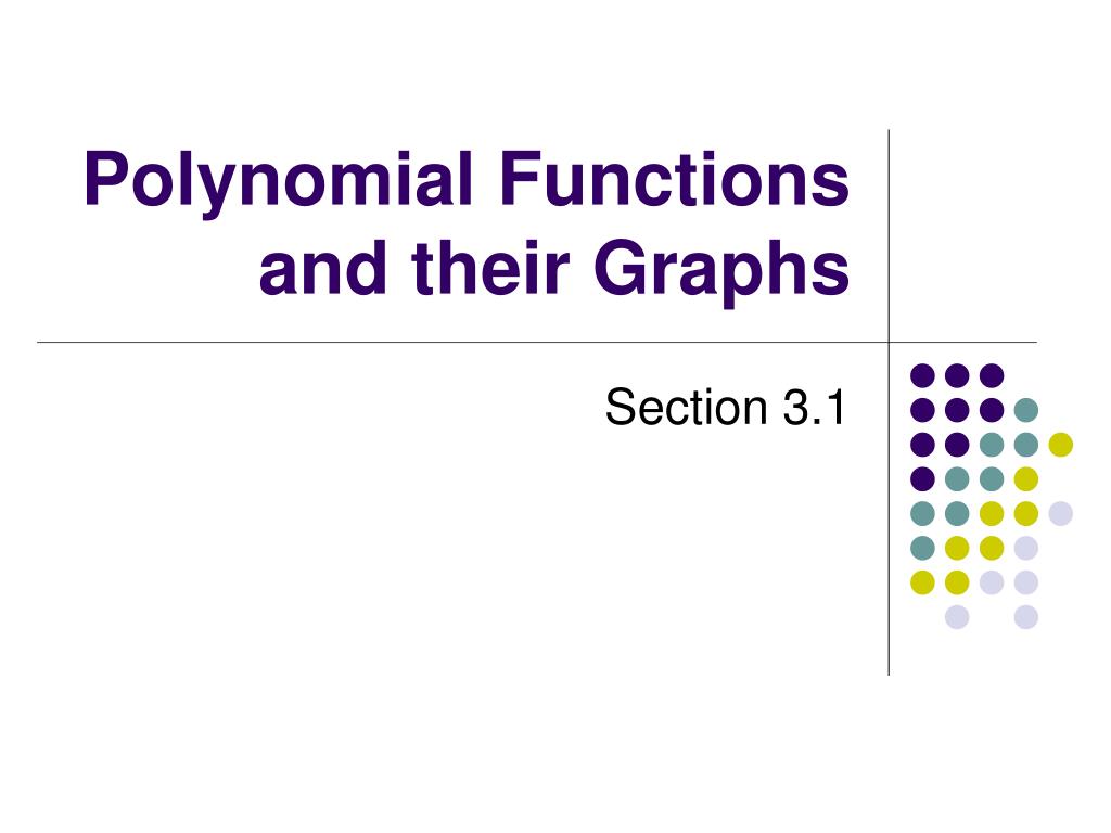 PPT - Polynomial Functions and their Graphs PowerPoint Presentation ...