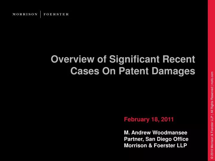 overview of significant recent cases on patent damages