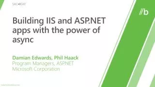 Building IIS and ASP.NET apps with the power of async