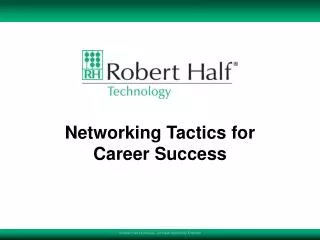 Networking Tactics for Career Success