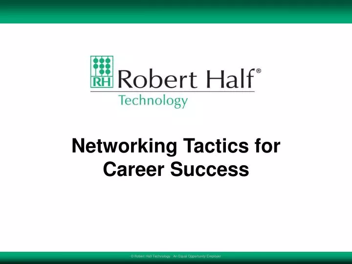 networking tactics for career success