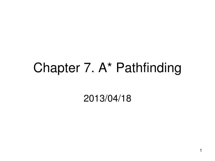 chapter 7 a pathfinding