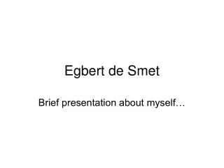 Egbert de Smet