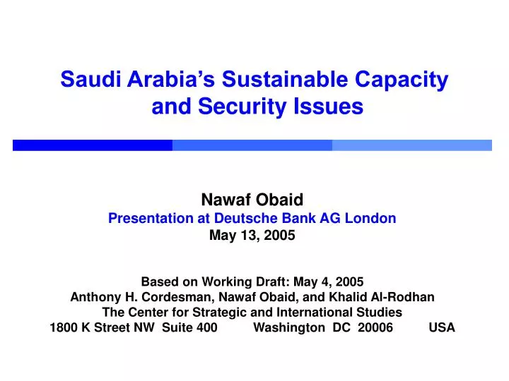 saudi arabia s sustainable capacity and security issues