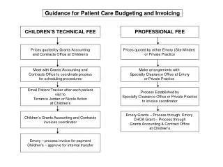 Guidance for Patient Care Budgeting and Invoicing
