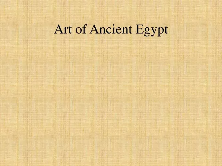 art of ancient egypt