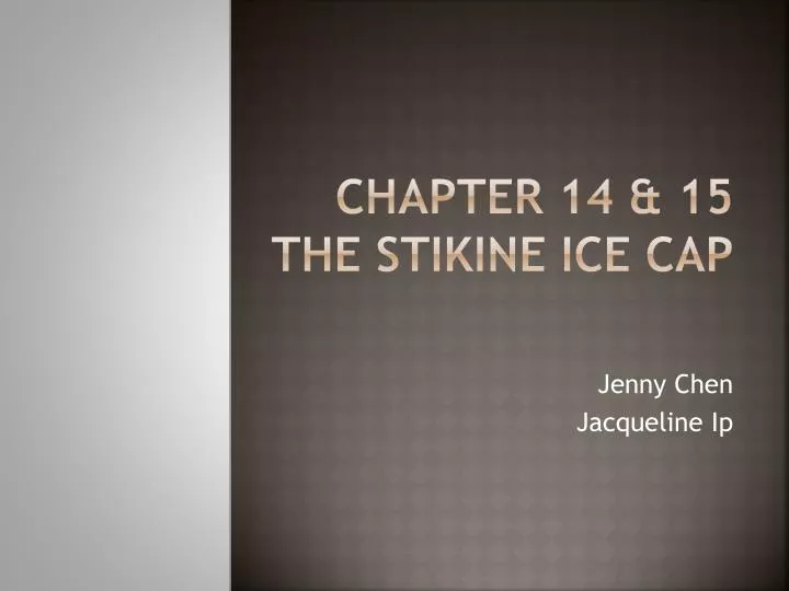chapter 14 15 the stikine ice cap