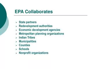EPA Collaborates