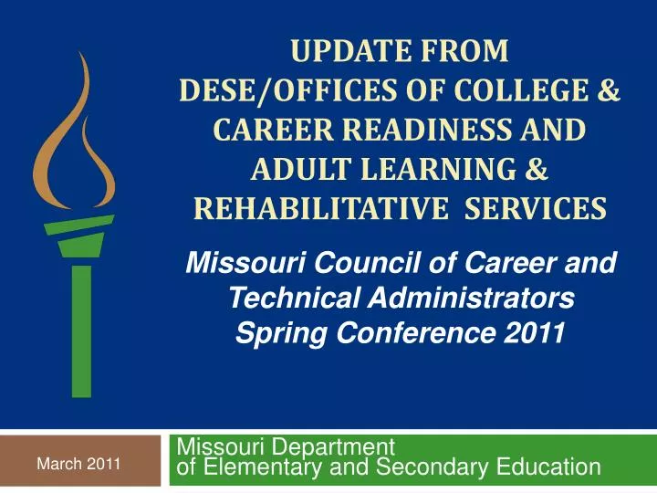 update from dese offices of college career readiness and adult learning rehabilitative services