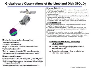 Global-scale Observations of the Limb and Disk (GOLD)