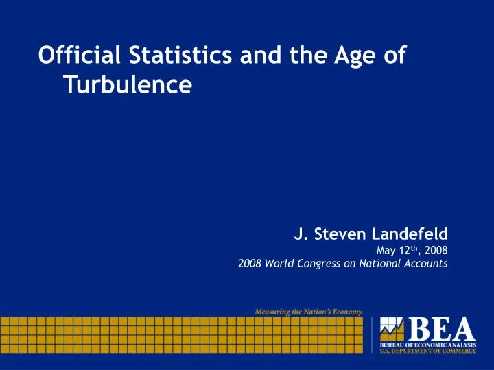 official statistics and the age of turbulence