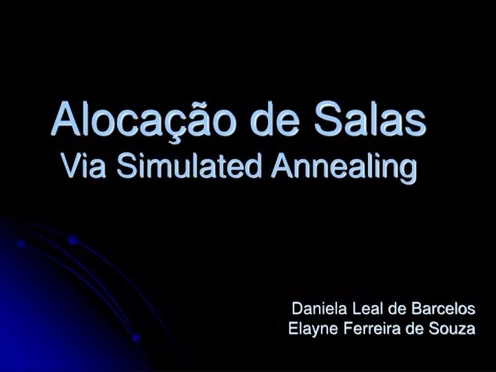 aloca o de salas via simulated annealing
