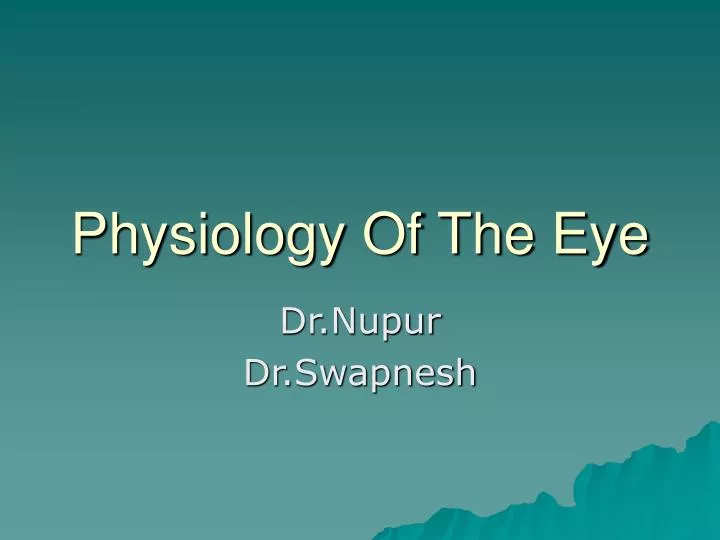 physiology of the eye