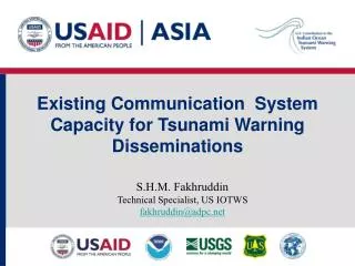 Existing Communication System Capacity for Tsunami Warning Disseminations