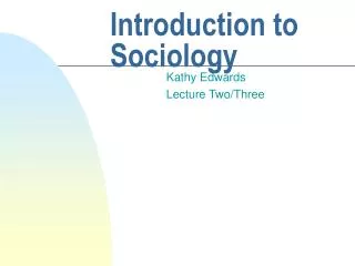 Introduction to Sociology