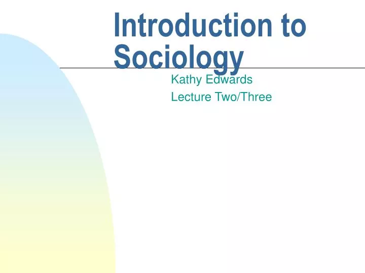 introduction to sociology