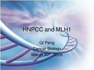 HNPCC and MLH1