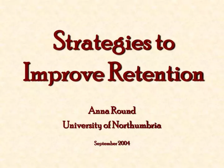 strategies to improve retention