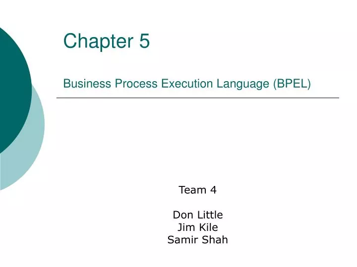 chapter 5 business process execution language bpel