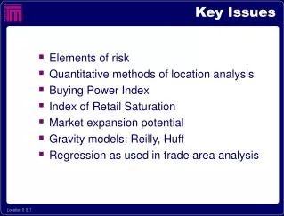 key issues