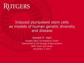 Induced pluripotent stem cells as models of human genetic diversity and disease
