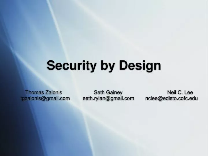security by design