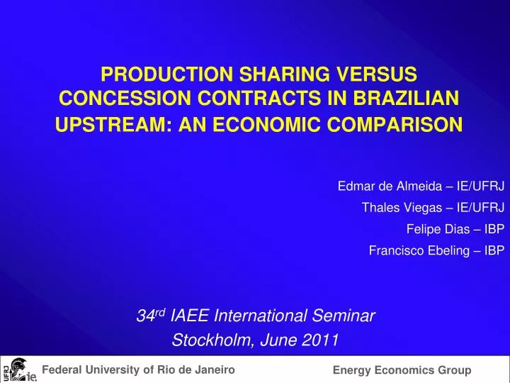 production sharing versus concession contracts in brazilian upstream an economic comparison