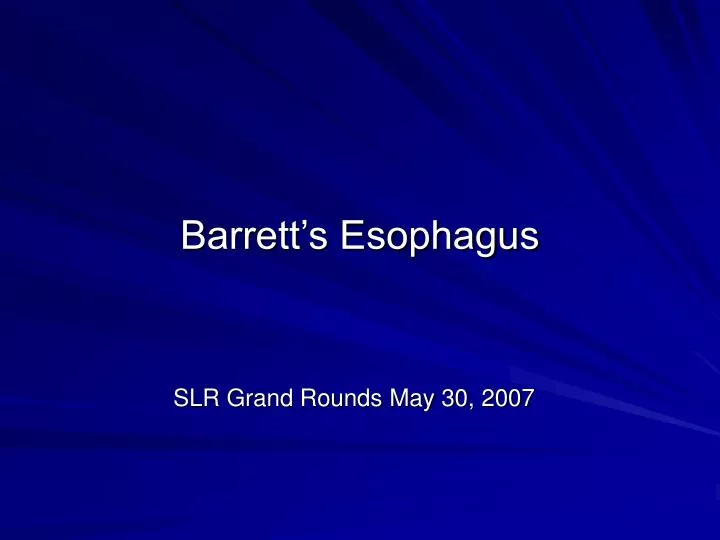barrett s esophagus