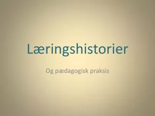 Læringshistorier