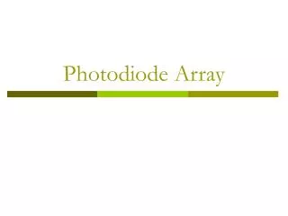 Photodiode Array