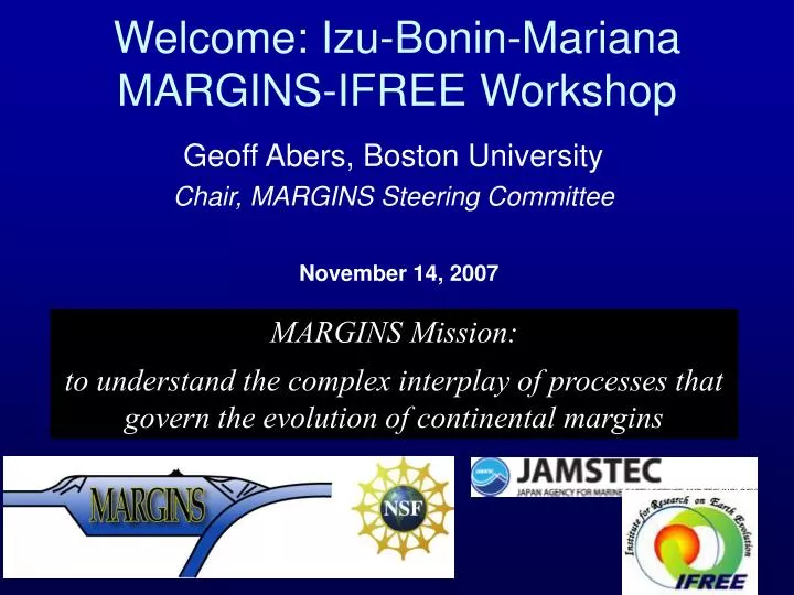 welcome izu bonin mariana margins ifree workshop