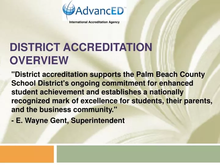 district accreditation overview