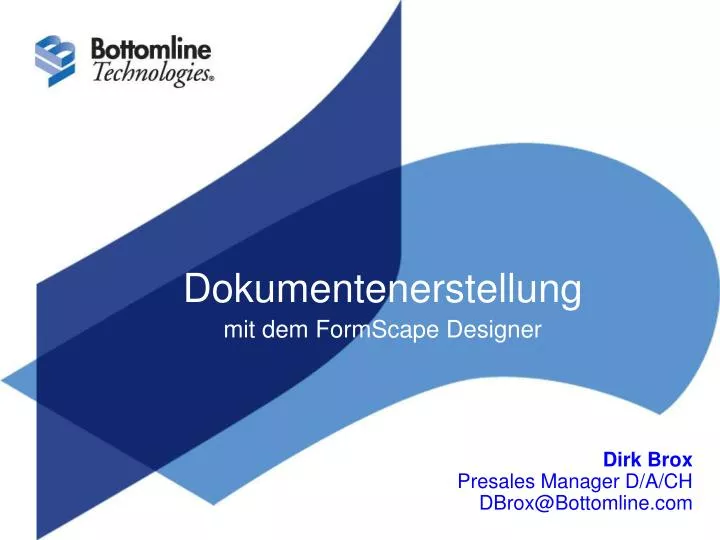 dokumentenerstellung mit dem formscape designer