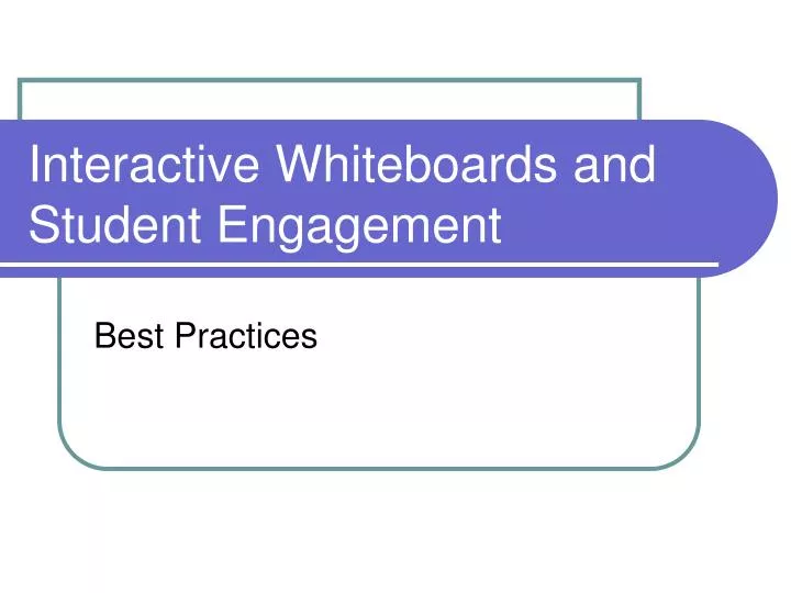 interactive whiteboards and student engagement