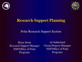 Research Support Planning