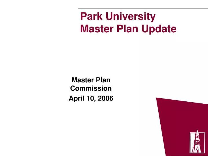 park university master plan update