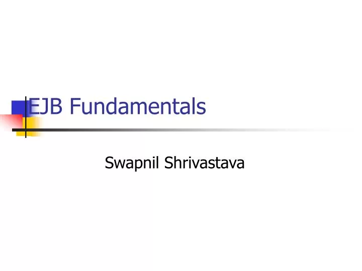 ejb fundamentals