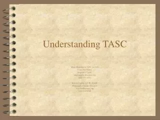 Understanding TASC