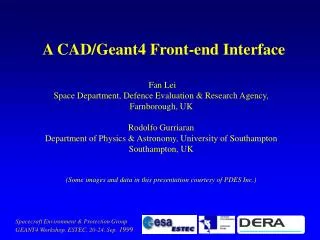 A CAD/Geant4 Front-end Interface