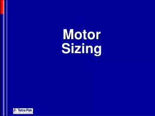 Motor Sizing