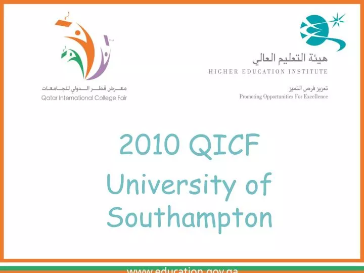 2010 qicf university of southampton