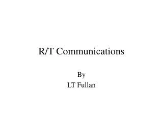 R/T Communications