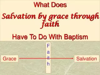 What Does Salvation by grace through faith Have To Do With Baptism