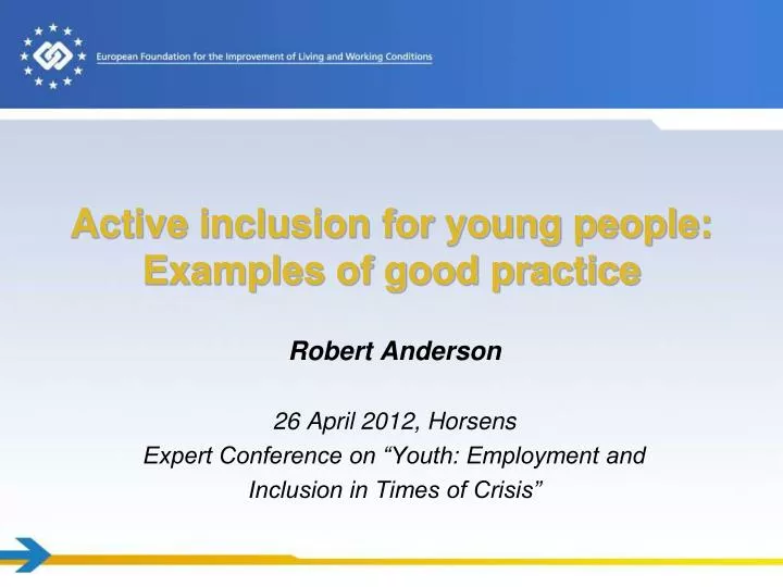 active inclusion for young people examples of good practice