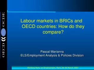 Pascal Marianna ELS/Employment Analysis &amp; Policies Division