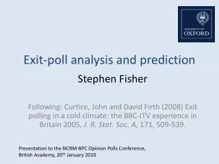 Exit-poll analysis and prediction