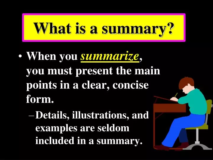 what is a summary