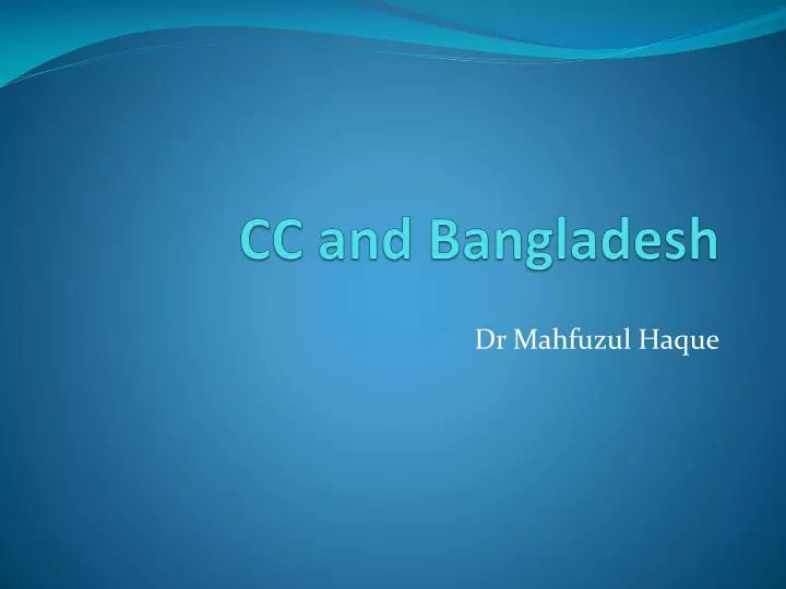 cc and bangladesh