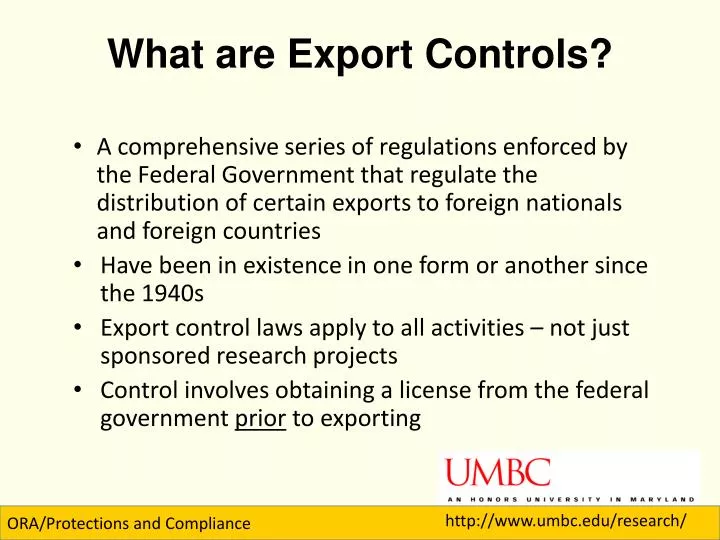 what are export controls